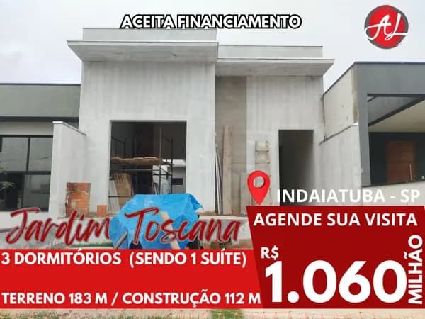 Casa A Venda No Condomínio Jardim Toscana - Indaiatuba - SP!
