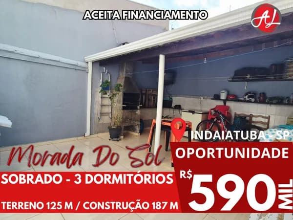 Sobrado A Venda 3 Dormitórios - Jd. Morada Do Sol - Indaiatuba - SP!