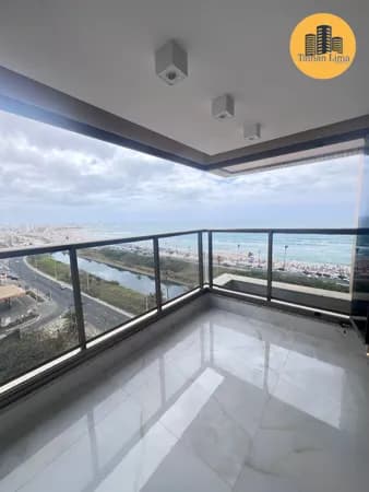 Apartamento em Jaguaribe, com 2 dormitorios, sendo 1 suite, vista mar, prédio novo, 76m²