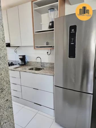Apartamento Padrão com Quarto e Sala na Barra, vista mar, decorado, com 51m²