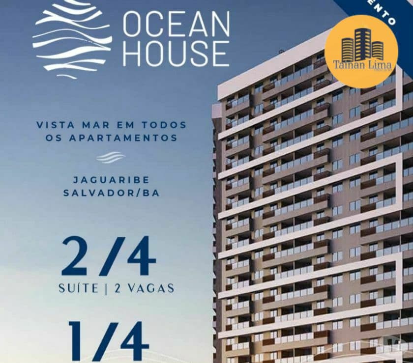 Apartamento Padrão 2/4 frente Mar, com suite, ao lado do Hiper Ideal, Novo