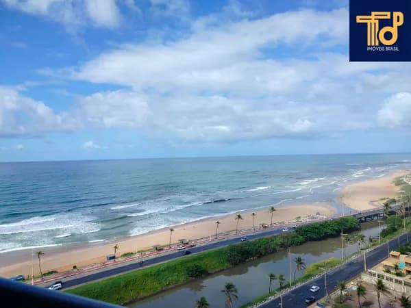 Apartamento Frente mar, na orla de Jaguaribe, prédio novo, com 2 suites.