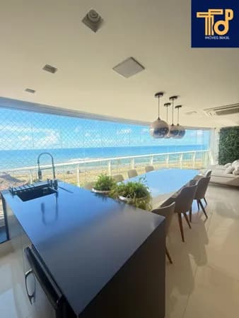 Apartamento Alto Padrão no Hemispher 360, vista mar, com 3 suítes + gabinete, reversível para 4/4