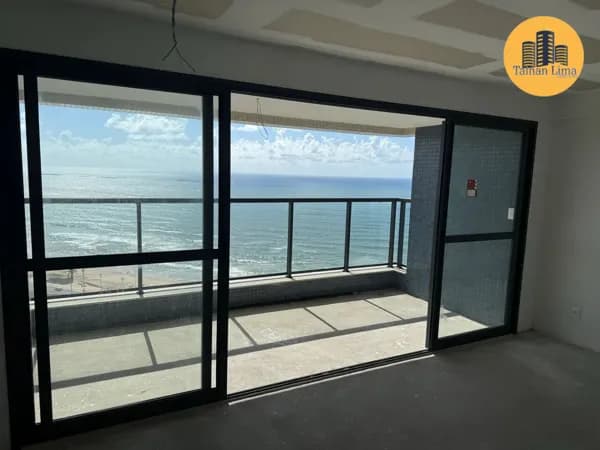 Apartamento Frente MAr em Jaguaribe, com 3 suites, prédio novo, Vista fantástica,