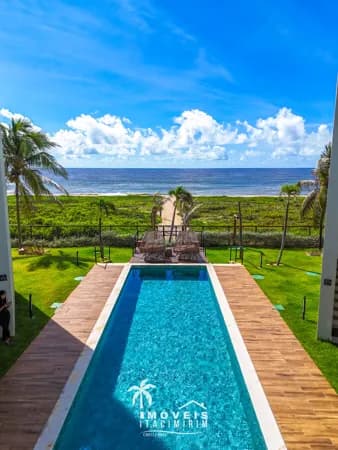 Apartamento 3/4 em Condomínio Frente Mar