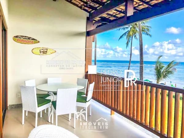 Apartamento 3/4 Frente Mar Superior na Praia do Surf - Itacimirim