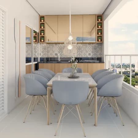 Apartamento sofisticado na quadra mar em Mongaguá