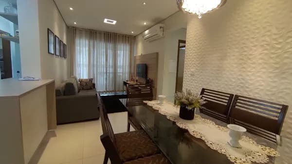 Apartamento com 87 mº AU , 2 quartos sendo 1 suite Prédio co lazer em Santos