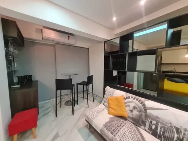 LINDO APARTAMENTO MOBILIADO 1 SUITE NO BOQUEIRÃO SANTOS