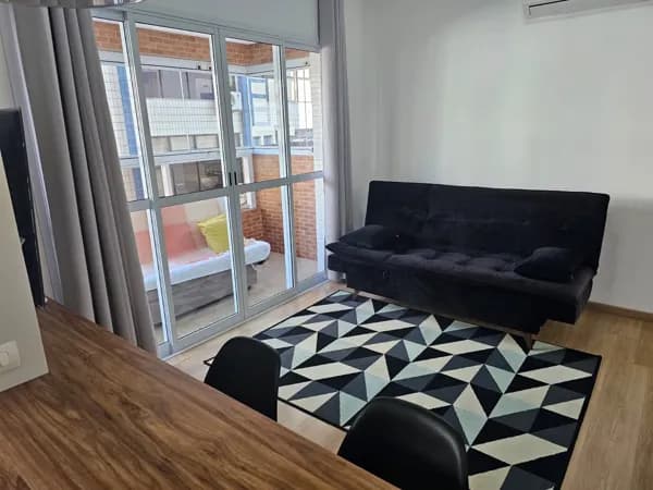 Apartamento 1 Quarto MOBILIADO Prédio com laxer e serviços em Santos
