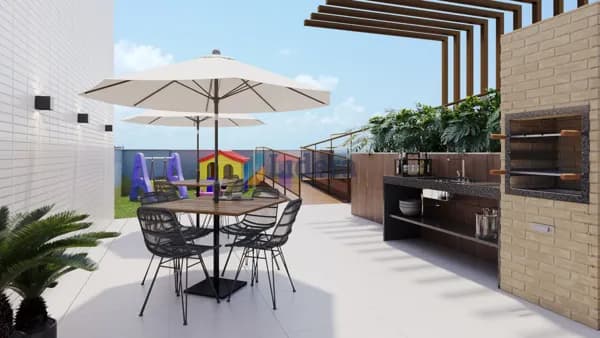 Apto - 3 Quartos - 1 Suíte - 68,74m² - Ponta de Campina, Cabedelo/PB