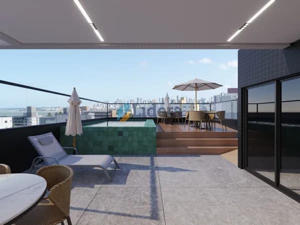 Apto - 2 Quartos - 1 Suíte - 58,30 m² - Ponta de Campina, Cabedelo/PB