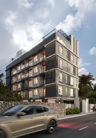 Flat a menos de 800 metros da praia