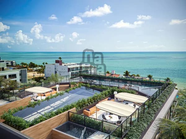Flat a poucos metros da praia