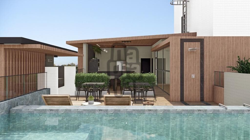 Apartamento padrão a 350 metros do mar