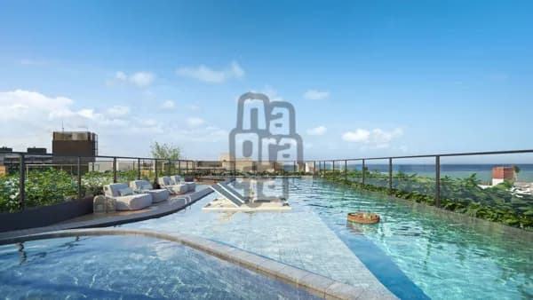 Flat a poucos metros da praia
