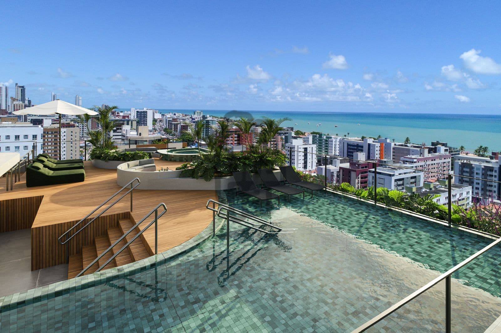 Flat com 01 quarto a apenas 350 metros da praia do Cabo Branco