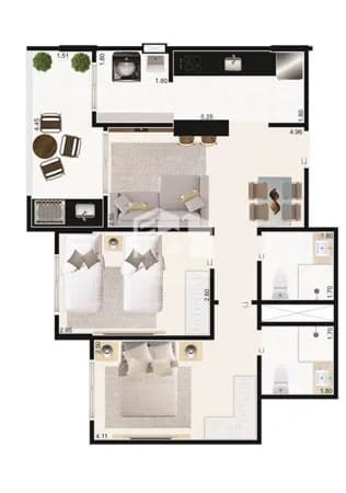 Apartamento em Mongaguá - Jardim Praia Grande