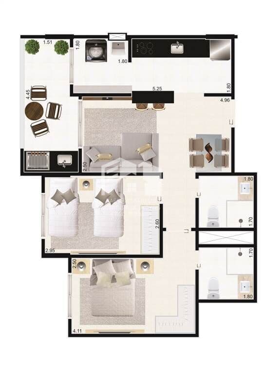 Apartamento em Mongaguá - Jardim Praia Grande
