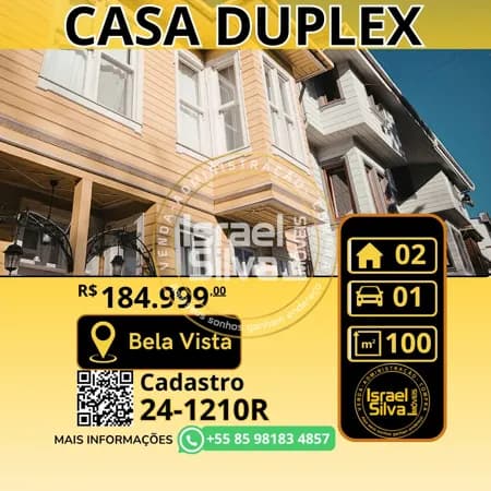 Casa Duplex em Bela Vista, Fortaleza/CE Esquina da Av. Huberto Monte