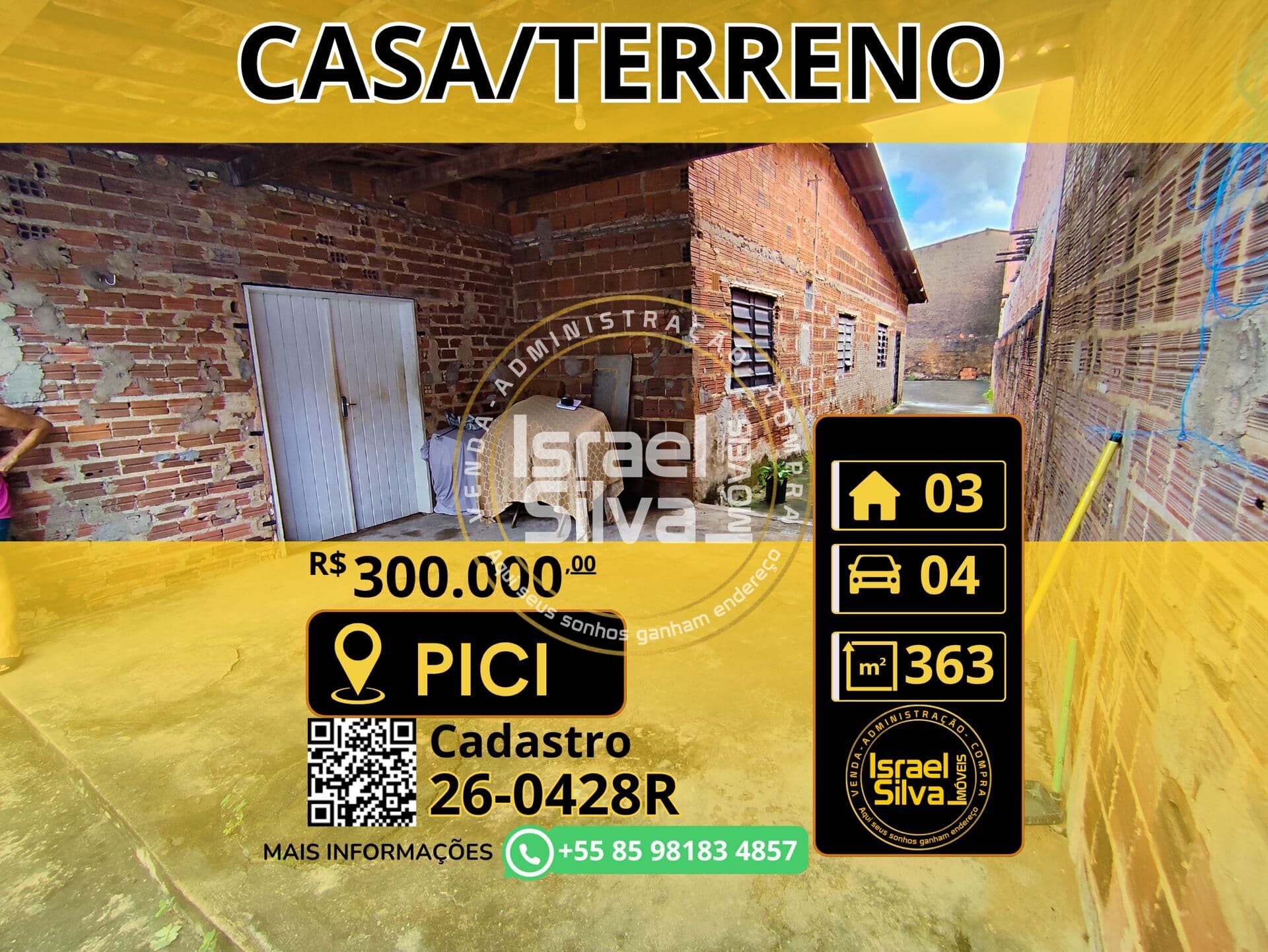 Casa/Terreno 363m² Pici, Fortaleza/CE