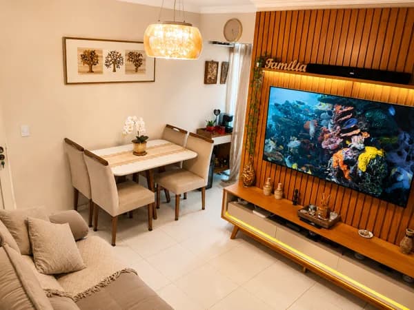 Apartamento com 2 quartos à venda no bairro Vila Veloso em Carapicuíba com 52m² e 1 vaga de carro próximo a Creche Escola Jardim São Pedro