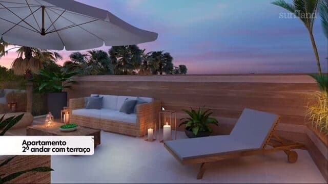 Lindo apartamento cobertura na Surfland frente para as piscinas do Resort
