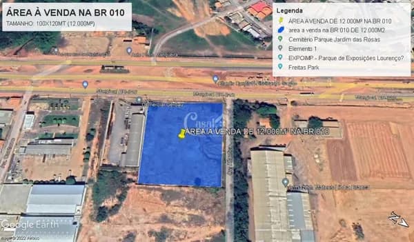 Área de 12.000m² na BR 010 .