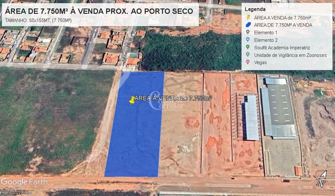 Área de 7.750m² próximo à BR 010.