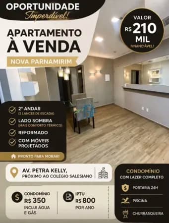 APARTAMENTO NO MONTERREY EM NOVA PARNAMIRIM / APARTAMENTO DE CONDOMINIO EM NOVA PARNAMIRIM / APARTAMENTO 2 QUARTOS EM NOVA PARANAMIRIM / APARTAMENTO DE CONDOMINIO EM NATAL