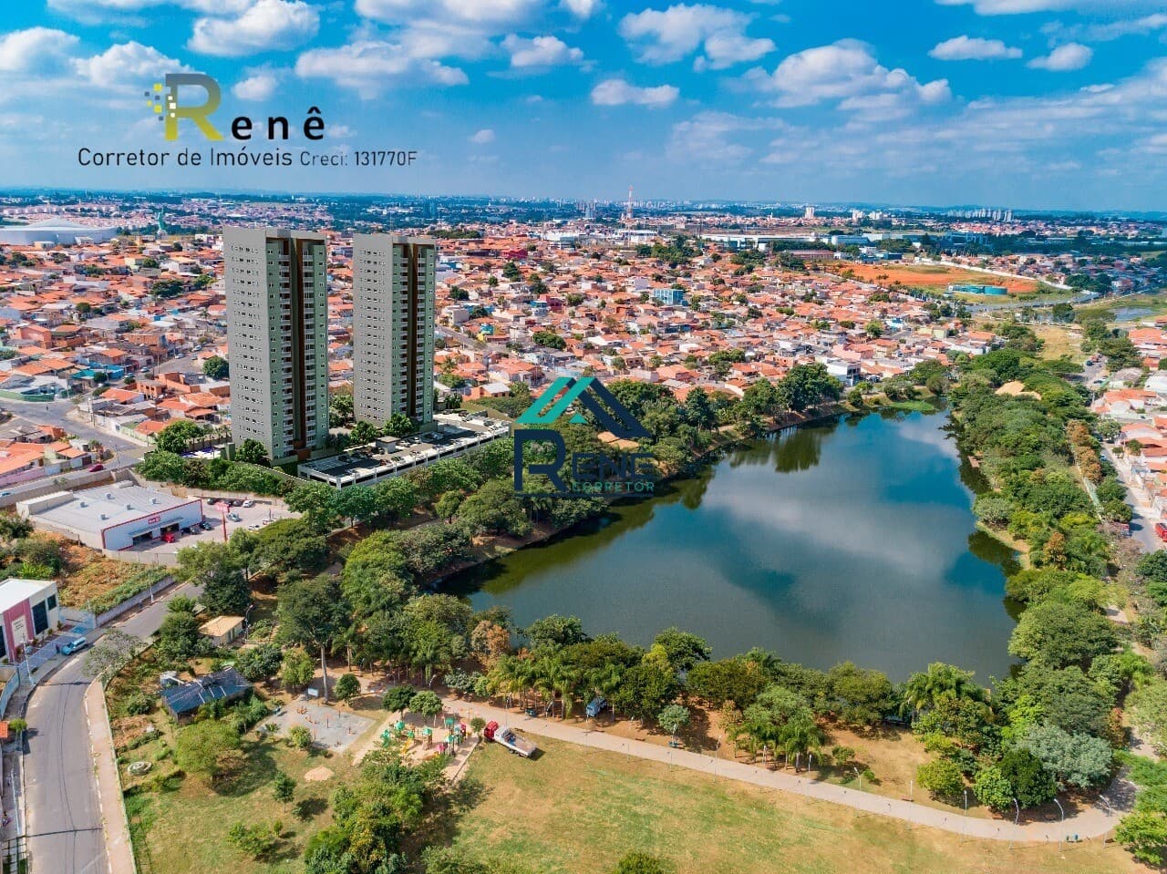 Apartamento no Residencial Parque do Lago em Hortolandia, Varanda e Suíte