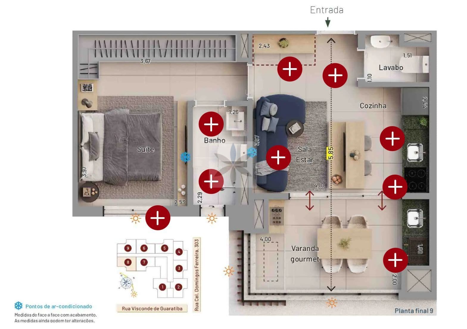 Apartamento em Vila Firmiano Pinto, São Paulo/SP