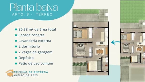 Apartamento 2 dormitórios