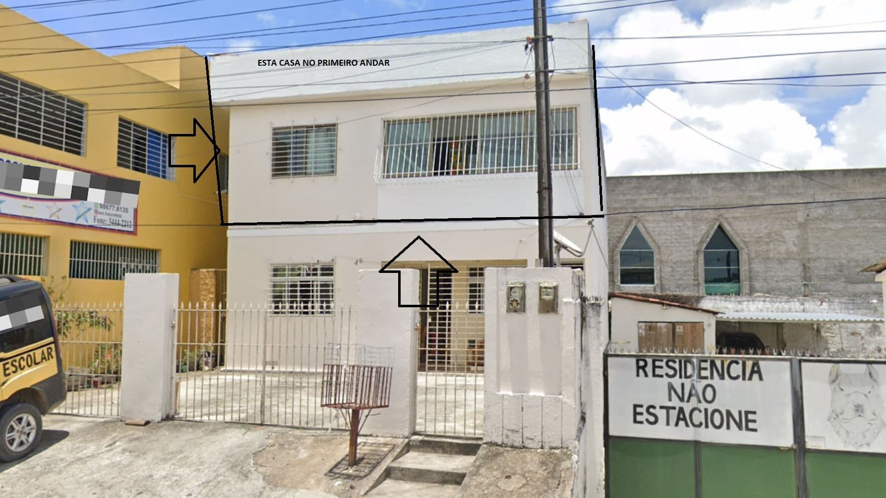 Casa Padrão Casa (1° pavimento elevado) no Beberibe em Recife/PE