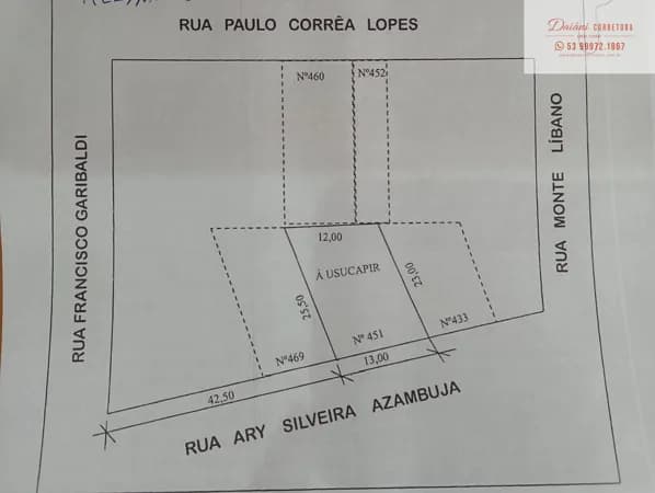 Lote/Terreno em Bagé - Getúlio Vargas