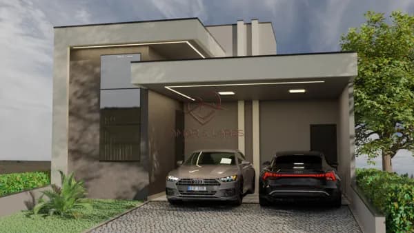 Casa Térrea à venda com 3 dormitórios sendo 1 suíte com closet e 136m2 de área construída em condomínio fechado na cidade de Monte Mor