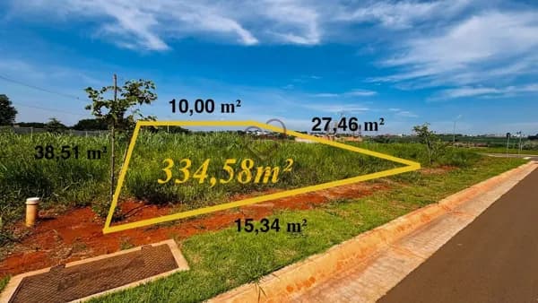 Terreno de 334,58m2 em Condomínio fechado na cidade de Paulínia