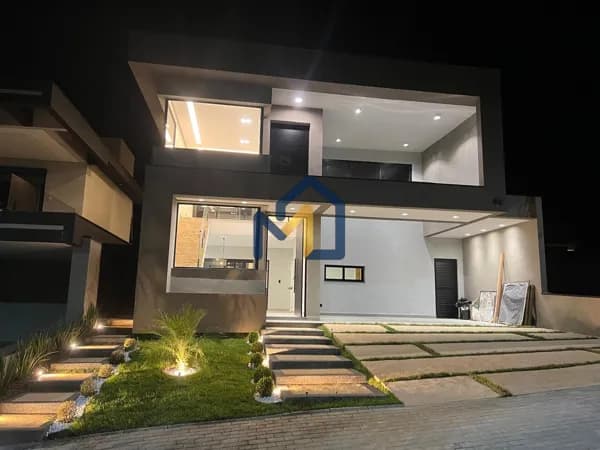 CASA A VENDA EM CONDOMINIO FECHADO, ASSOCIAÇÃO SANTA MÔNICA - RESIDENCIAL SANTA MONICA, SENDO 3 DORMITORIOS 1 SENDO SUITE 2 SENDO SUITE AMERICANA, 2 VAGAS DE GARAGEM, CAÇAPAVA/SP