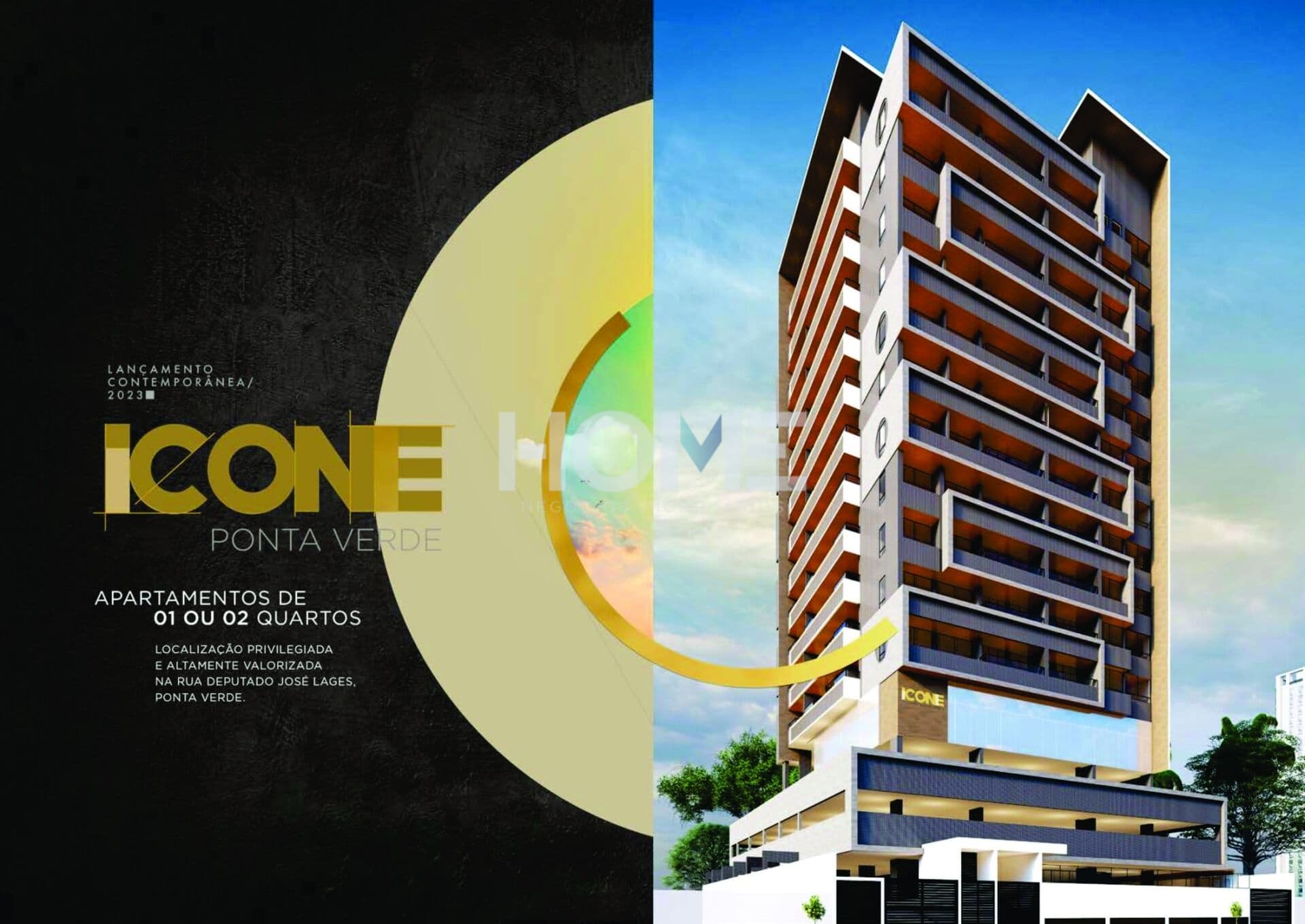 ICONE PONTA VERDE (02 QTOS) - 1 OU 2 QUARTOS - Conforto e Estilo para a localização mais desejada da cidade.