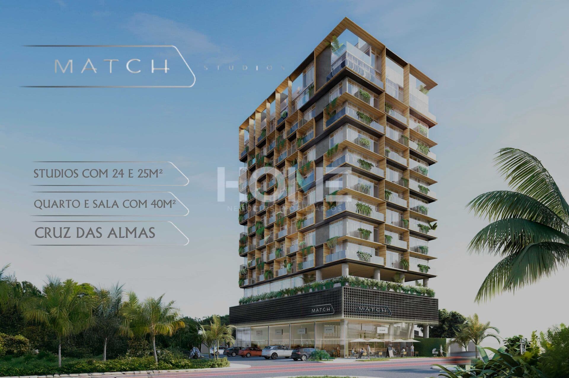 MATCH STUDIOS - STUDIO E QUARTO E SALA NA REGIÃO COM MAIOR CRESCIMENTO IMOBILIÁRIO