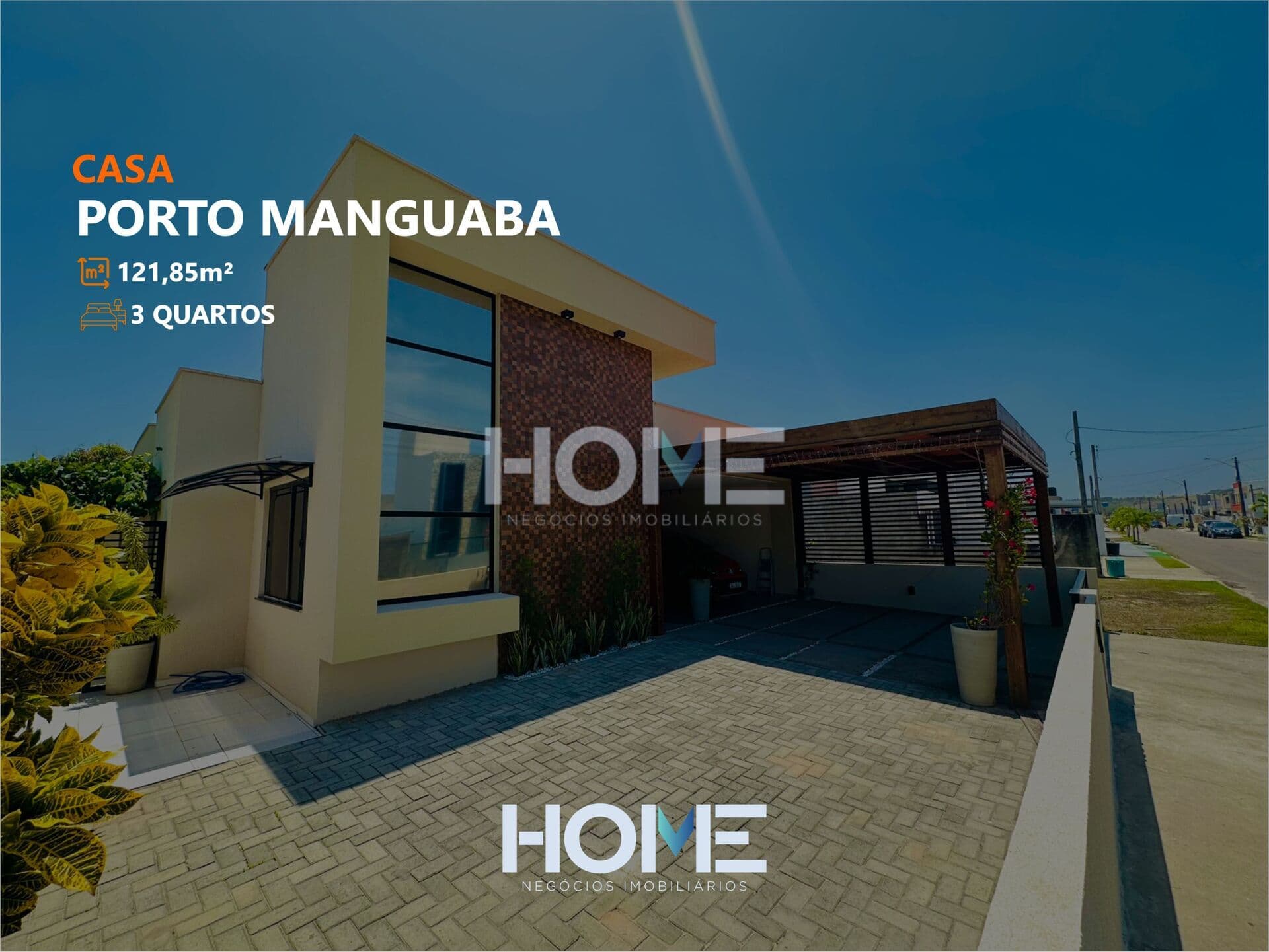 LINDA CASA NO PORTO MANGUABA - Com 3 quartos - completa de armários