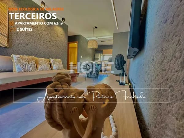 VILLAS MANATEE - Apto de 2 suítes com 63m² na Praia do Patacho