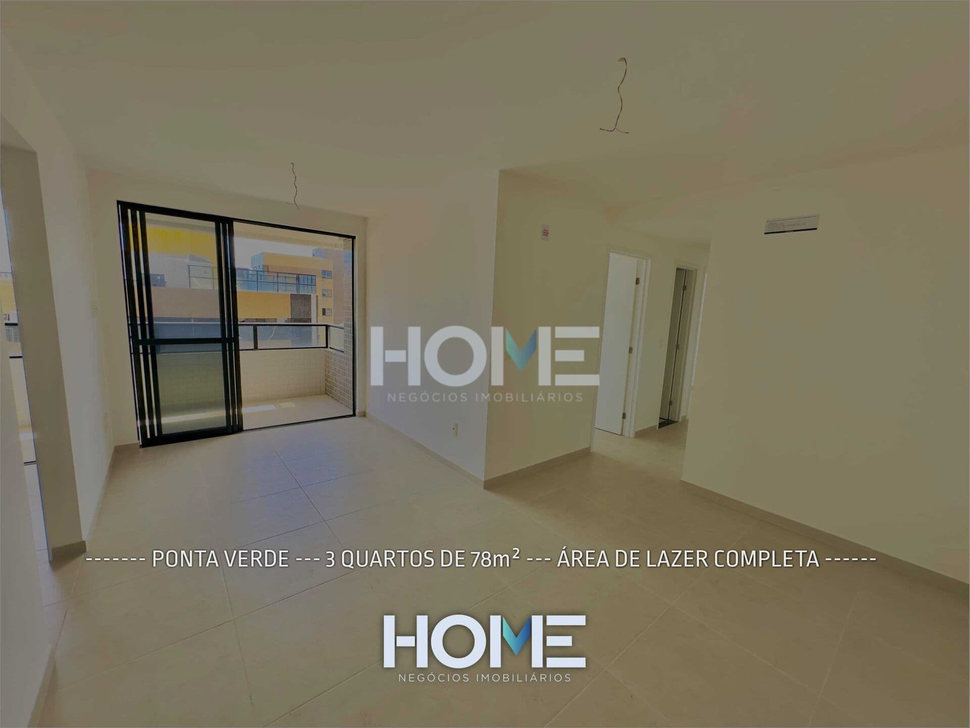 SMART 445 - 3 quartos na melhor localização da Ponta Verde - com 78m²