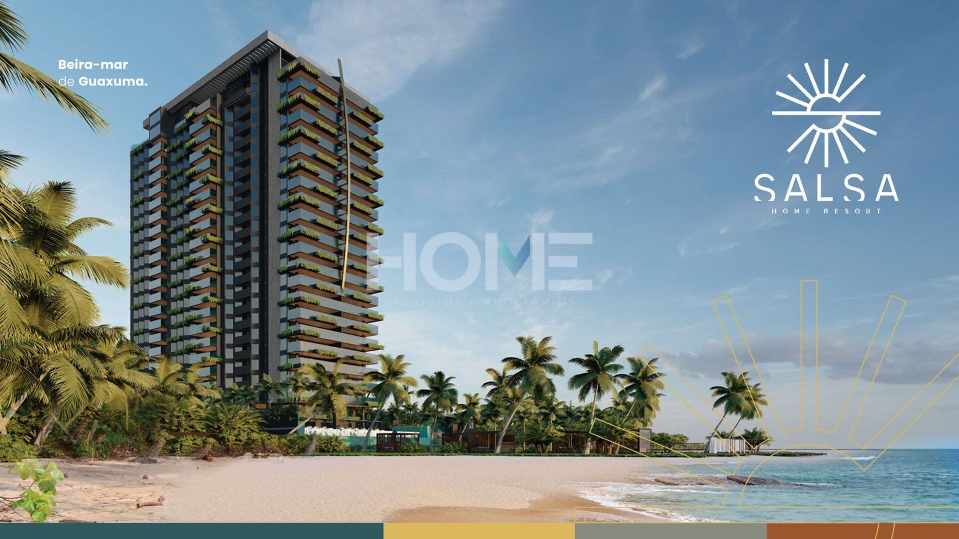 SALSA HOME RESORT - Seu apartamento com 4 suítes pé na areia