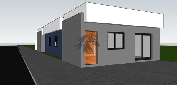 Casa térrea com 3 dormitório sendo um suíte.