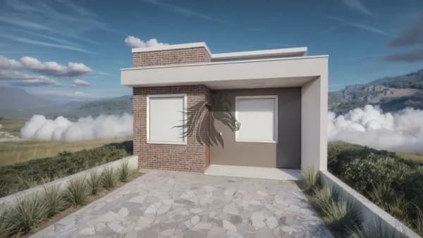 Casa térrea em construção 3 dorm. (1 suíte)