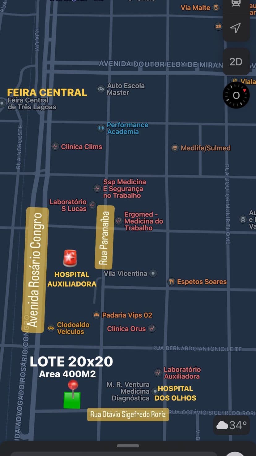 Terreno em Centro, Três Lagoas/MS