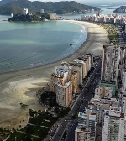 Apartamento Pé na areia em Santos