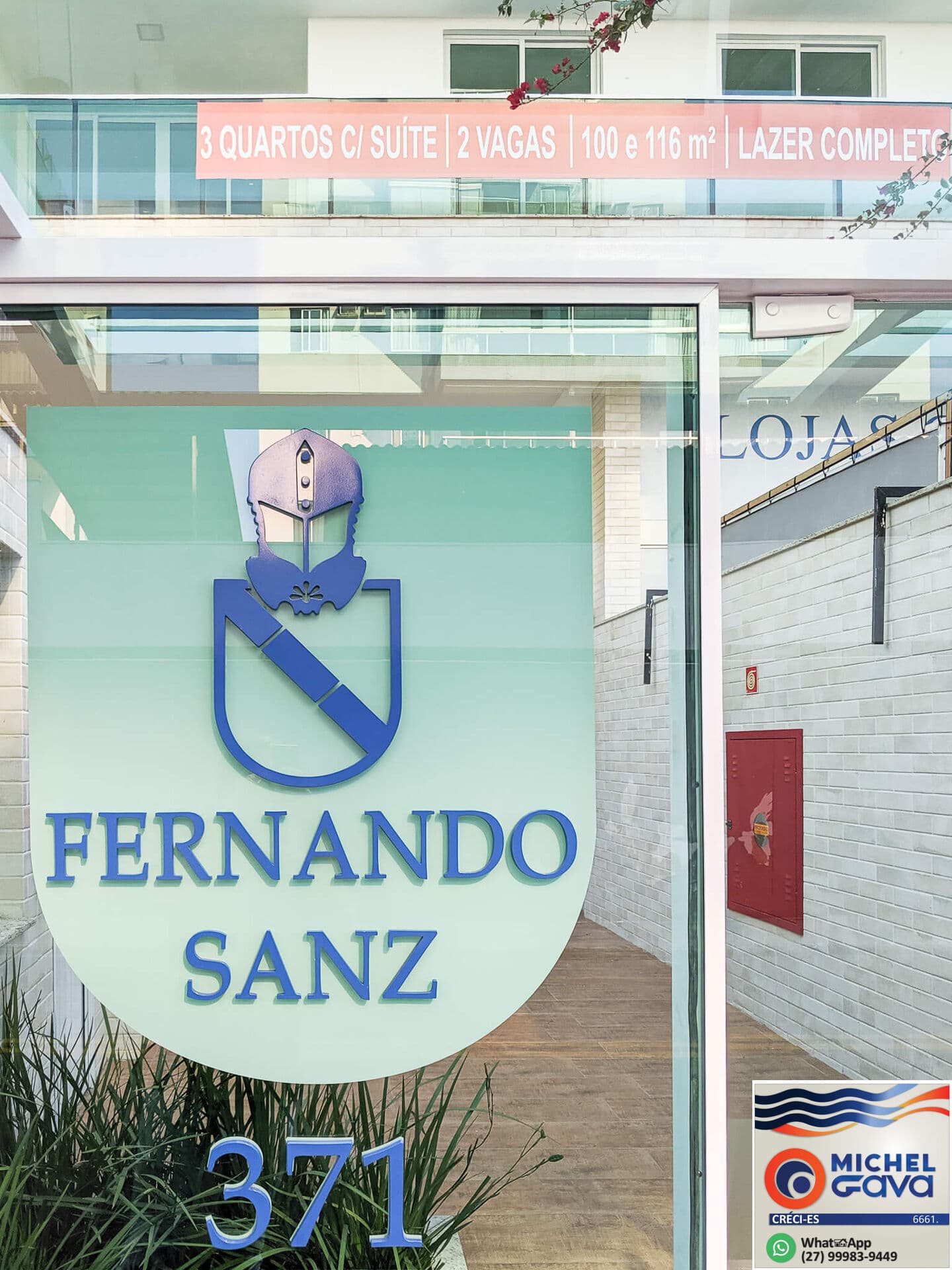 O Edifício Fernando Sanz, da Crescente Construtora, por exemplo, possui opções de 100 e 116 metros quadrados em Jardim Camburi, Vitória.