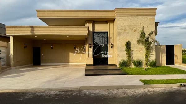 Casa com fachada Contemporânea à Venda, no Condomínio Setlife II de Mirassol, com 3 belas suítes, ambientes integrados, Jacuzzi